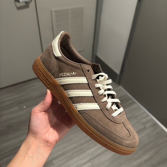 Adidas Spezial Brown and Cream Sneakers - Picture 1 of 3